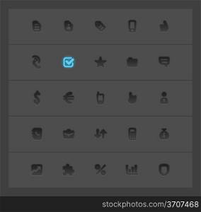 Icons for business. Vector illustration.