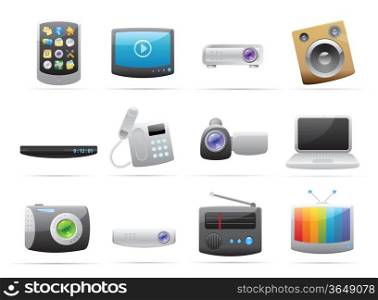 Icons for devices. Vector illustration.