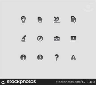 Icons for education, science and technology. Vector illustration.