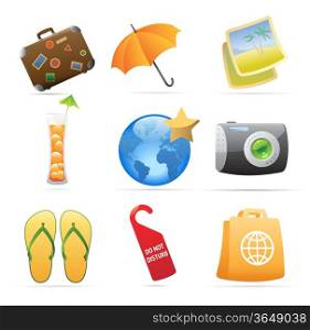 Icons for resort. Vector illustration.