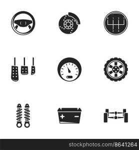 Icons for theme car details. White background