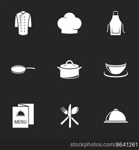 Icons for theme Chef. Black background