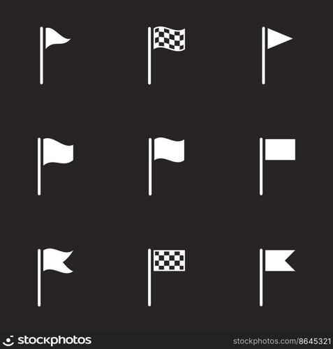 Icons for theme flag. Black background