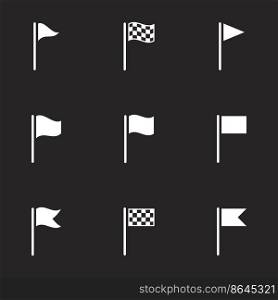 Icons for theme flag. Black background