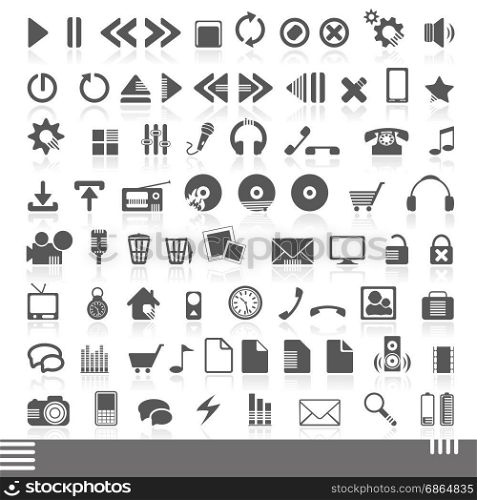 icons for web, audio, Internet