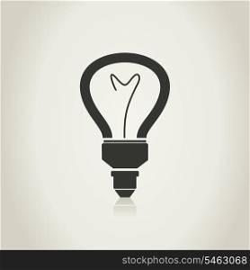 Icons of bulbs for design. A vector illustration
