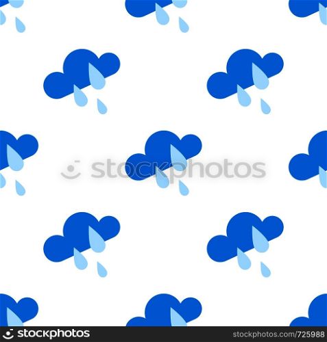 Icons of cloud and weather seamless pattern. Flat vector design illustration on white background. Icons of cloud and weather seamless pattern.