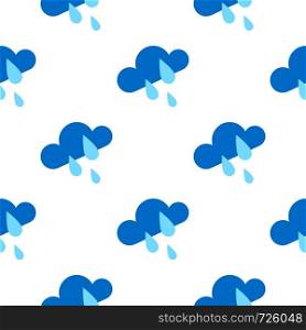 Icons of cloud and weather seamless pattern. Flat vector design illustration on white background. Icons of cloud and weather seamless pattern.
