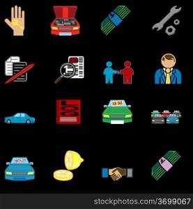 icons or design elements related to purchasing a car