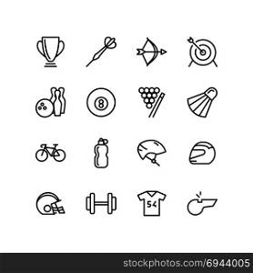 Icons representing sports and outdoor games