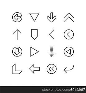 Icons set - Arrows, indication and navigation