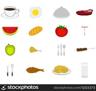 Icons set food