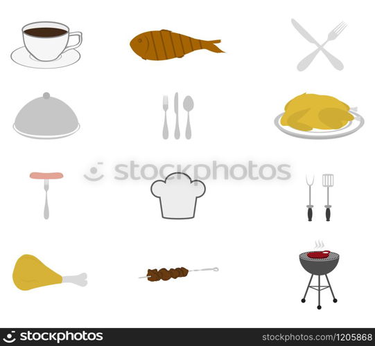 Icons set food