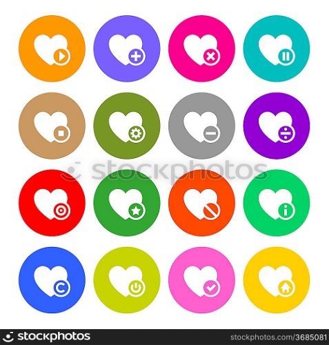 Icons set - hearts
