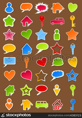 Icons. Set of icons for web design. A vector illustration