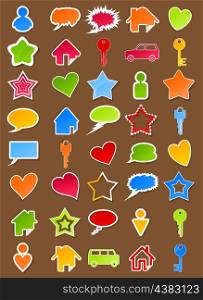 Icons. Set of icons for web design. A vector illustration