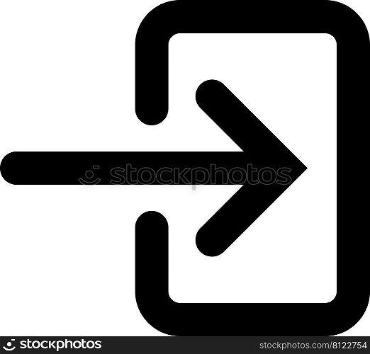 icons sign in app symbol login, arrow entry