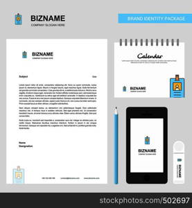 Id card Business Letterhead, Calendar 2019 and Mobile app design vector template