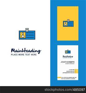 Id card Creative Logo and business card. vertical Design Vector