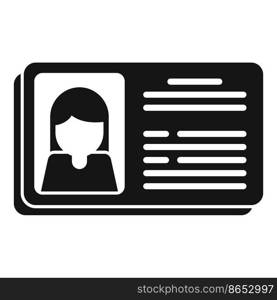 Id card employee icon simple vector. Name badge. Personal web. Id card employee icon simple vector. Name badge