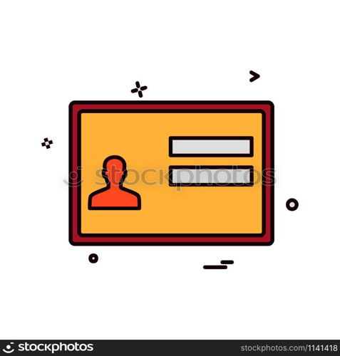 ID card icon design vector