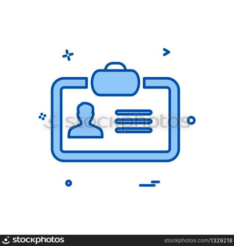 Id card icon design vector