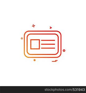 Id card icon design vector
