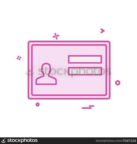 ID card icon design vector