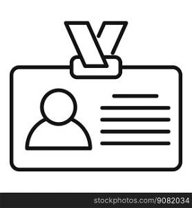 Id card icon outline vector. Core quality. Care vision. Id card icon outline vector. Core quality