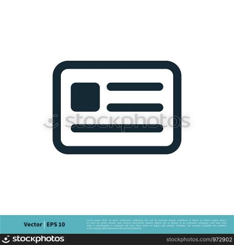 ID Card Icon Vector Logo Template Illustration Design. Vector EPS 10.