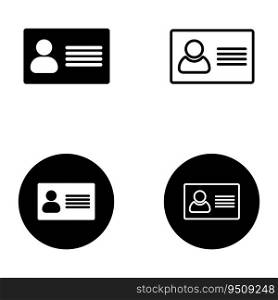 ID card icon vector template illustration logo design