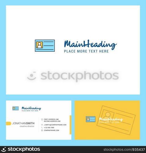 ID card Logo design with Tagline & Front and Back Busienss Card Template. Vector Creative Design