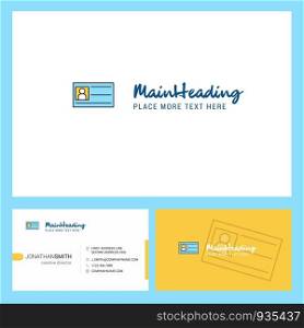 ID card Logo design with Tagline & Front and Back Busienss Card Template. Vector Creative Design