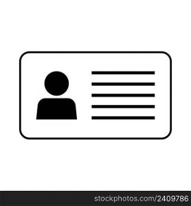 ID card template identity document stock icon