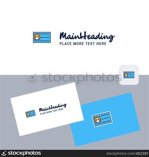 ID card vector logotype with business card template. Elegant corporate identity. - Vector