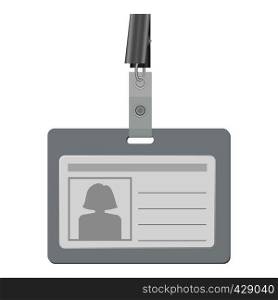 ID holder mockup. Realistic illustration of ID holder vector mockup for web. ID holder mockup, realistic style