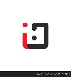 ID  letter icon illustration vector design template