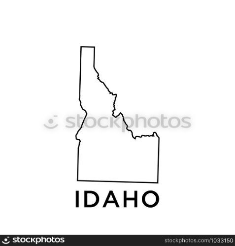 Idaho map icon design trendy