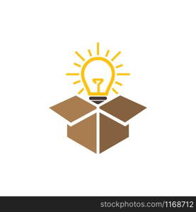 Idea box icon design template vector isolated illustration