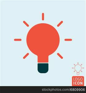 Idea bulb icon. Light bulb lamp symbol. Vector illustration. Idea bulb icon