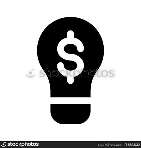 idea bulb, icon on isolated background,