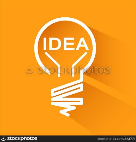 Idea bulbs design over orange background with shadow, vector illustration, eps 10