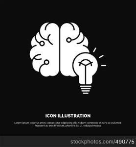 idea, business, brain, mind, bulb Icon. glyph vector symbol for UI and UX, website or mobile application. Vector EPS10 Abstract Template background