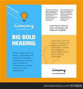 Idea Business Company Poster Template. with place for text and images. vector background