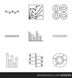 Idea business icons set. Outline illustration of 9 idea business vector icons for web. Idea business icons set, outline style