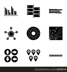 Idea business icons set. Simple illustration of 9 idea business vector icons for web. Idea business icons set, simple style