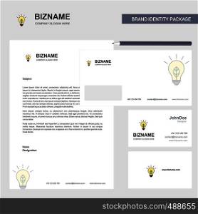 Idea Business Letterhead, Envelope and visiting Card Design vector template