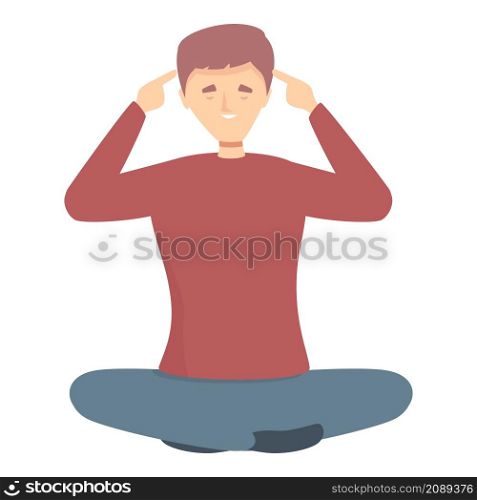 Idea concentration icon cartoon vector. Stress work. Health meditate. Idea concentration icon cartoon vector. Stress work