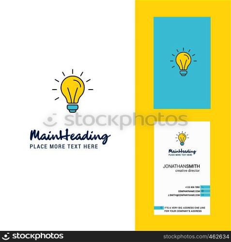 Idea Creative Logo and business card. vertical Design Vector