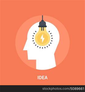 idea icon concept. Abstract vector illustration of idea icon concept